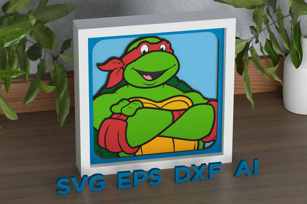 Ninja Turtle Shadow Box. File for cutting
