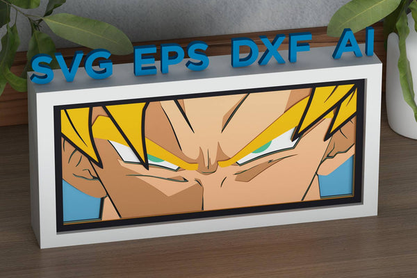 Goku Eyes Shadow Box. File for cutting