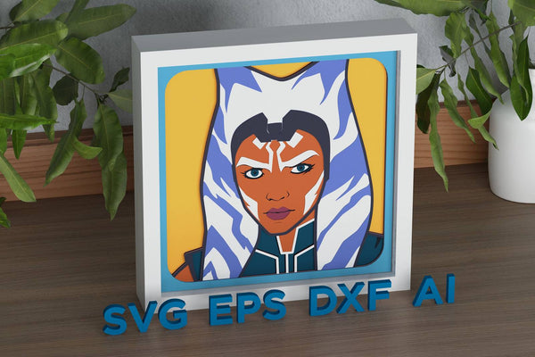 Ahsoka Tano Shadow Box. File for cutting