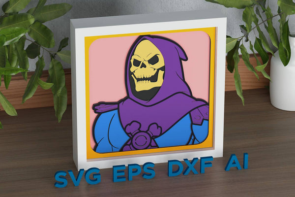 Skeletor Shadow Box. File for cutting