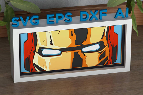 Iron Man Eyes Shadow Box. File for cutting