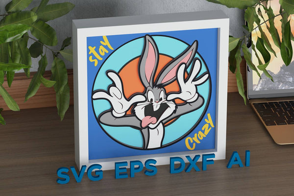 Bugs Bunny Shadow Box. File for cutting