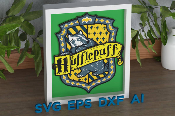 Hufflepuff Shadow Box. File for cutting