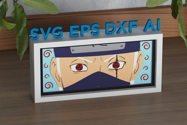 Kakashi Eyes Shadow Box. File for cutting