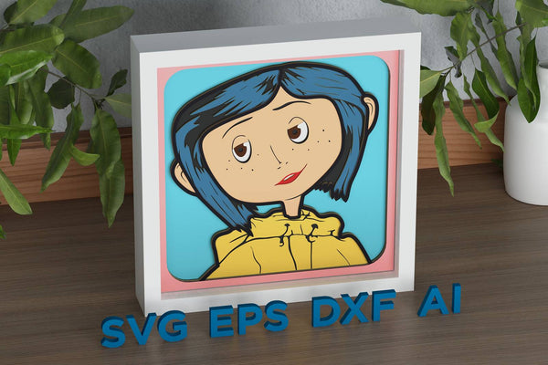 Coraline Shadow Box. File for cutting
