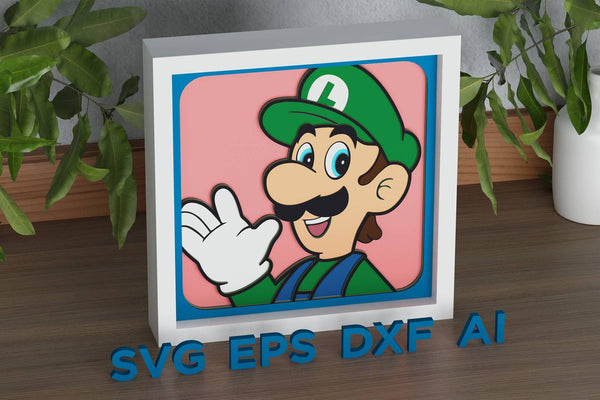 Luigi Shadow Box. File for cutting