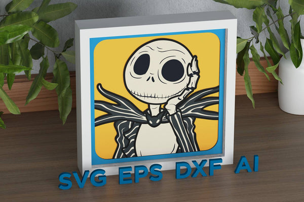 Jack Skellington Shadow Box. File for cutting