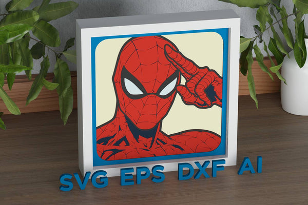 Spider Man Shadow Box. File for cutting