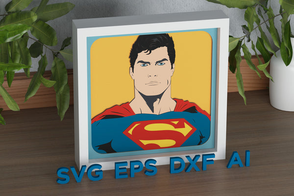 Superman Shadow Box. File for cutting