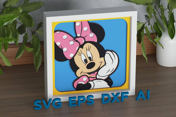 Minnie Mouse Shadow Box. File for cutting