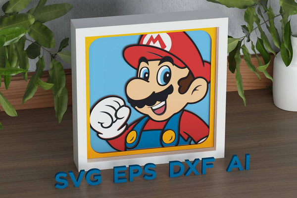 Mario Shadow Box. File for cutting