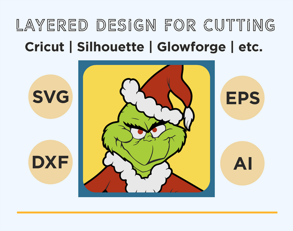 Grinch Shadow Box. File for cutting