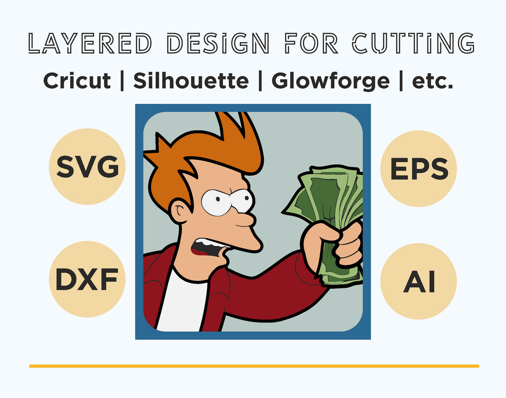 Fry Shadow Fry meme Shadow Box. File for cutting - LaserCraftum