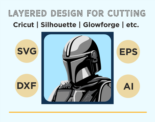 Mandalorian Shadow Box. File for cutting