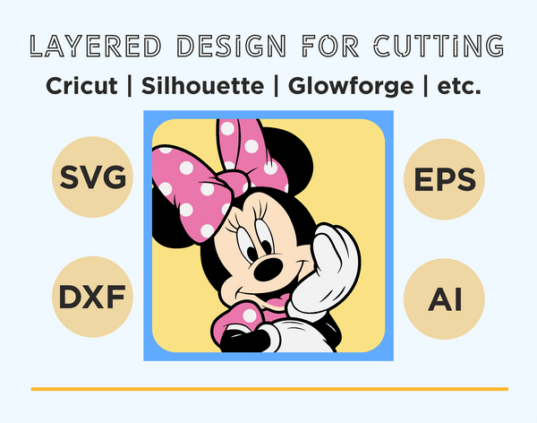 Minnie Mouse Shadow Box. File for cutting