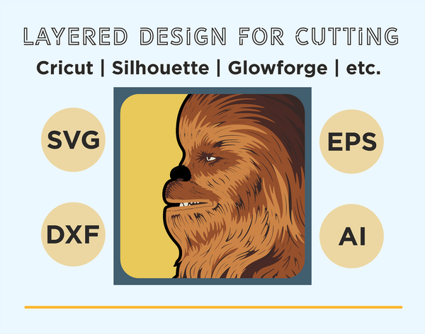 Chewbacca Shadow Box. File for cutting