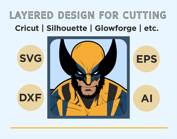 Wolverine Shadow Box. File for cutting