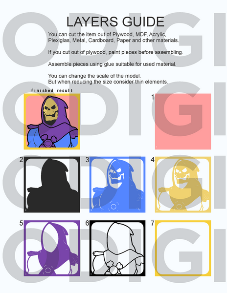 Skeletor Shadow Box. File for cutting