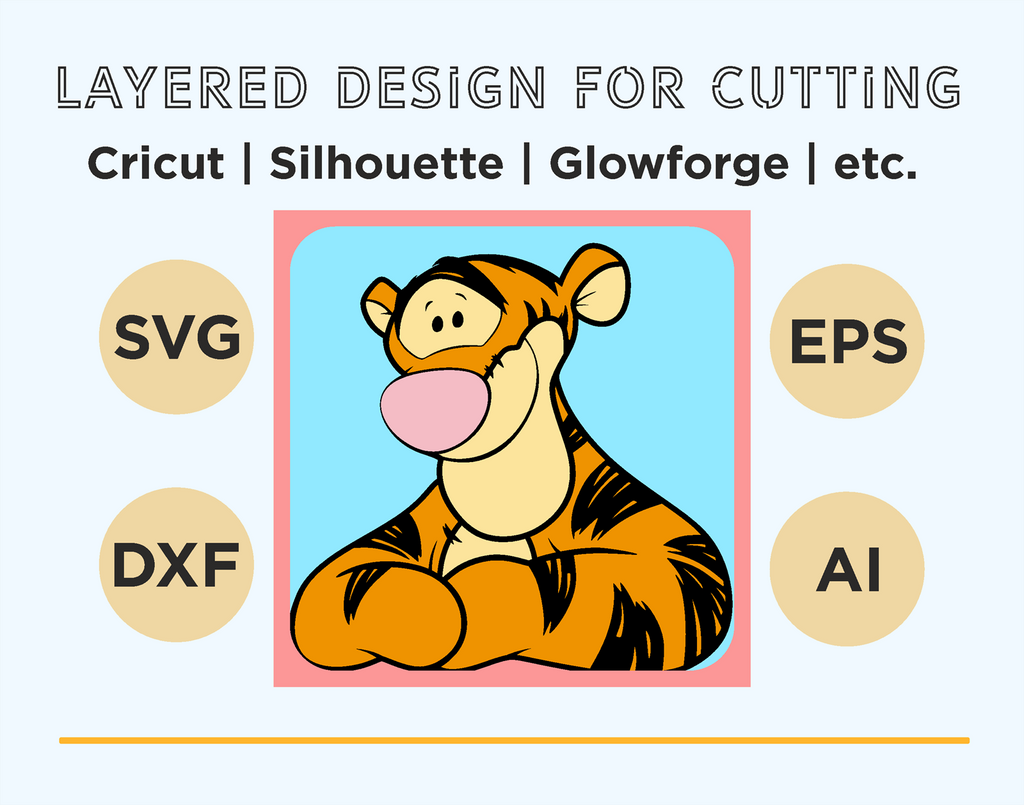 Tigger Shadow Tigger Shadow Box. File for cutting - LaserCraftum