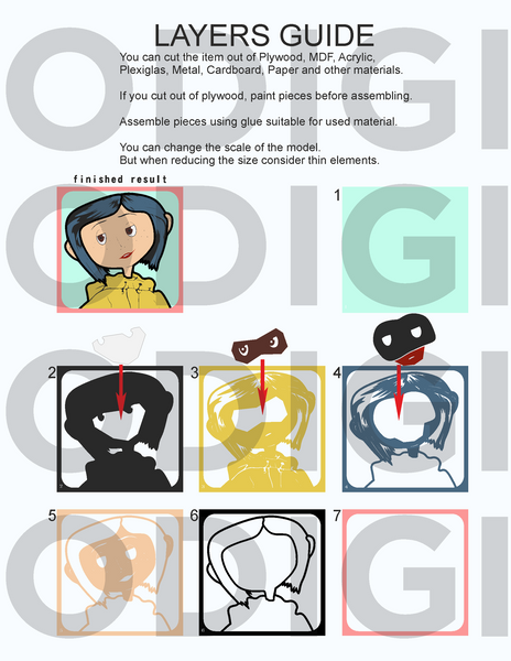 Coraline Shadow Box. File for cutting