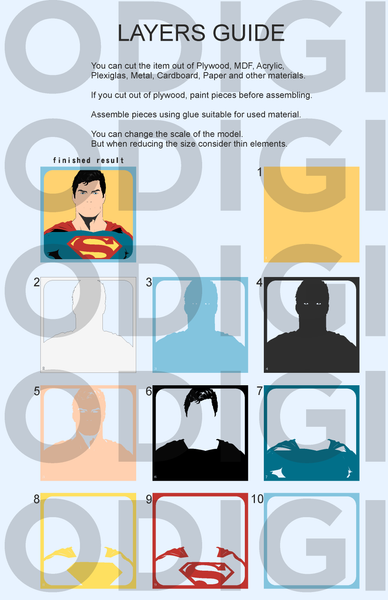 Superman Shadow Box. File for cutting