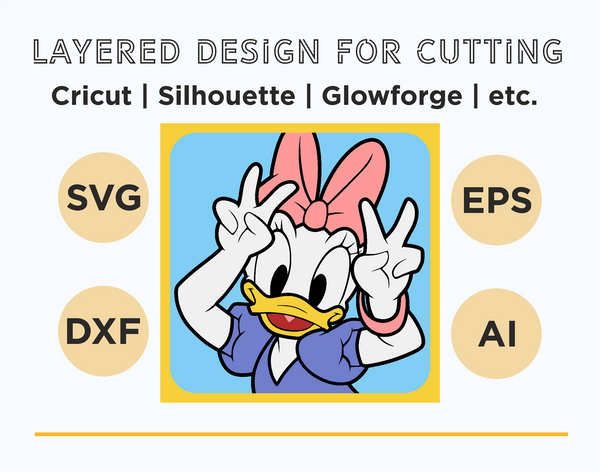 Daisy Duck Shadow Box. File for cutting