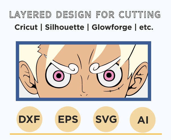 Luffy Gear 5 Eyes Shadow Box. File for cutting