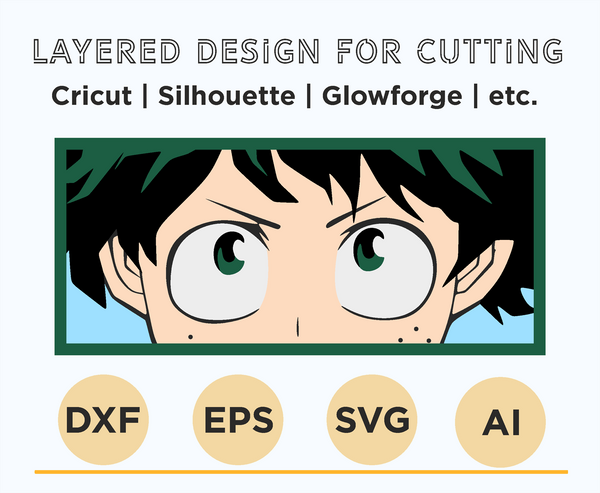 Izuku Midoriya Eyes Shadow Box. File for cutting