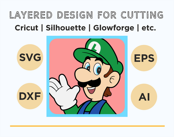 Luigi Shadow Box. File for cutting