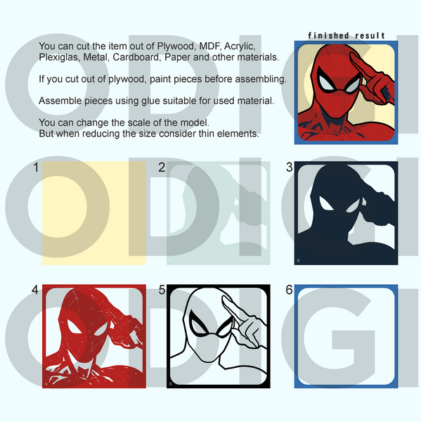 Spider Man Shadow Box. File for cutting