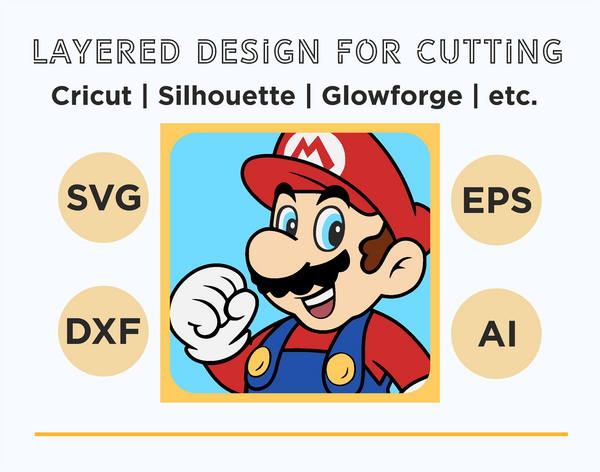 Mario Shadow Box. File for cutting