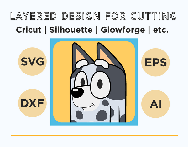 Bluey Shadow Box v3. File for cutting