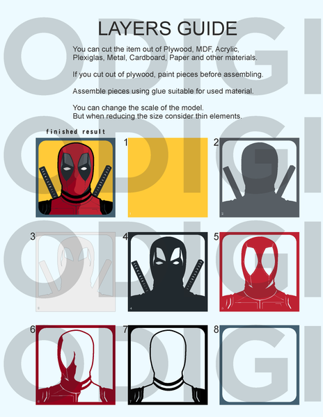 DeadPool Shadow Box. File for cutting