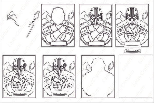 Armorer (Mandalorian) Layered Design for cutting