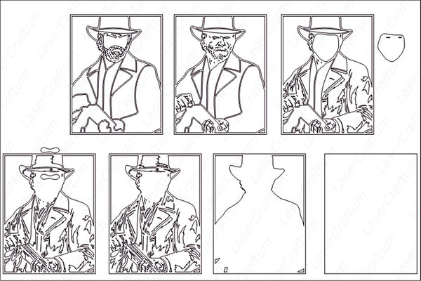 Simple Rdr2 Design Arthur Morgan (RDR2) Layered Design for cutting - LaserCraftum