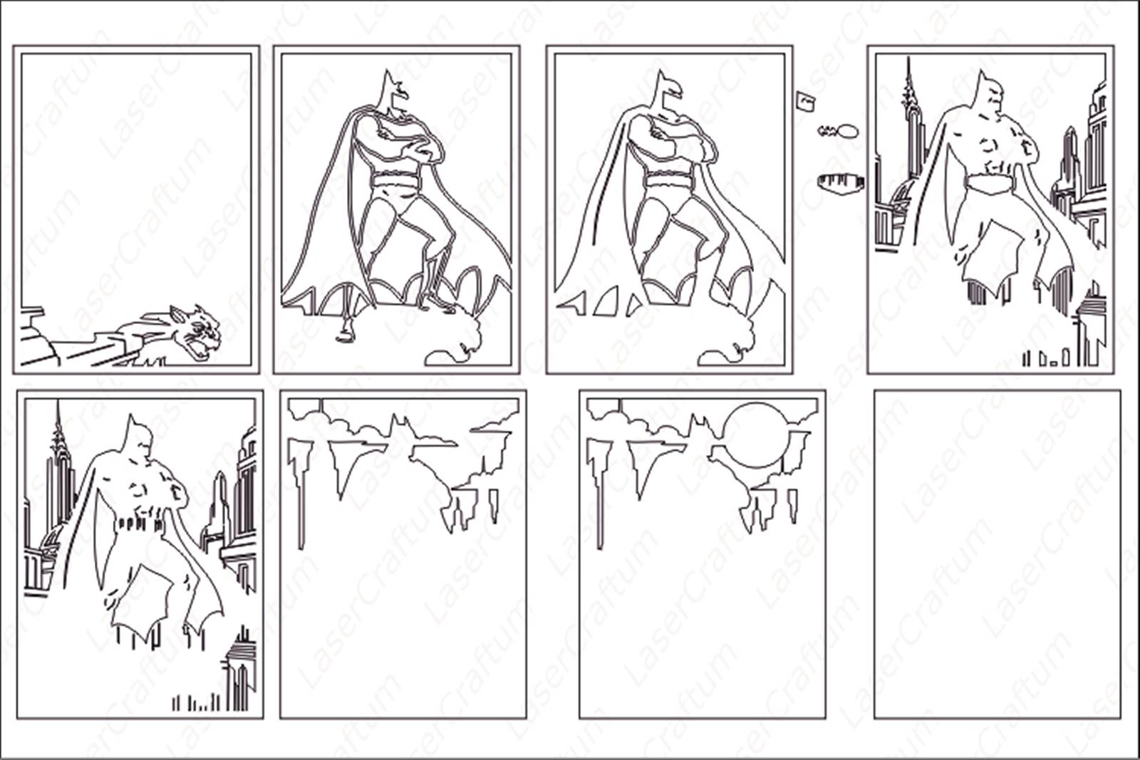 Batman Shadow Box. File for cutting - LaserCraftum