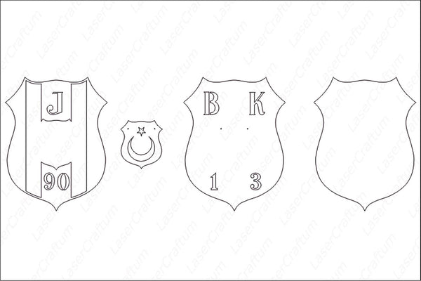 Besiktas Logo Layered Design for cutting