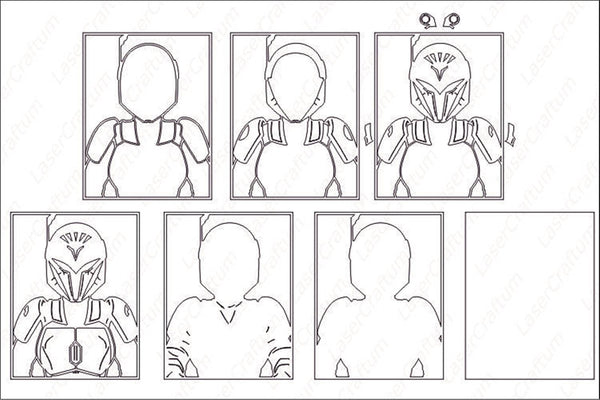 Bo-Katan Kryze (Mandalorian) Layered Design for cutting