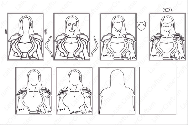 Boa Hancock (One Piece) Layered Design for cutting