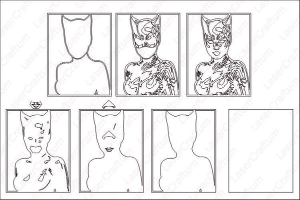 Catwoman Layered Design for cutting