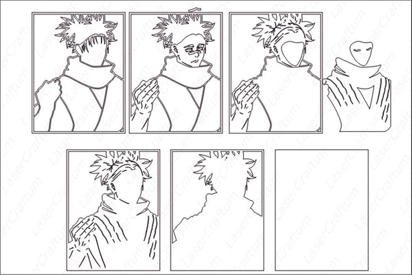 Choso (Jujutsu Kaisen) Layered Design for cutting