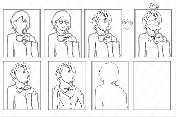 Aira Shiratori (Dandadan) Layered Design for cutting