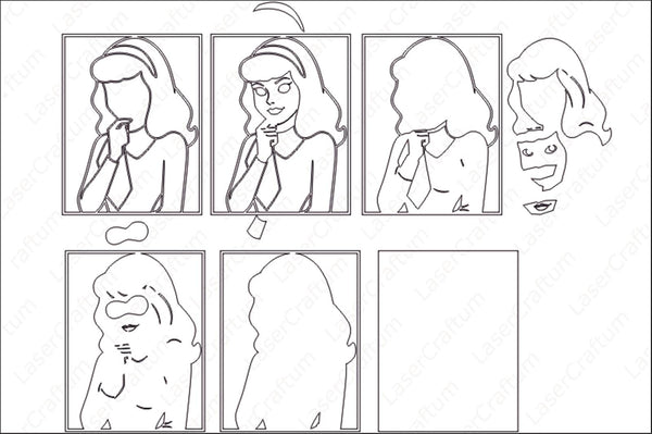Daphne Blake Portrait Layered Design for cutting