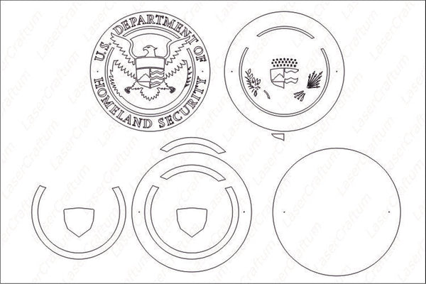 US Department Of Homeland Security Logo Layered Design for cutting