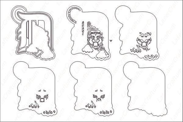 Detroit Tigers Layered Design for cutting