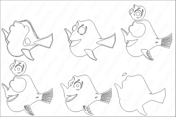 Nemo And Dory Layered Design for cutting