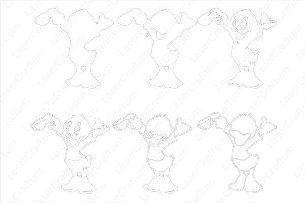 Huey, Louey, Dewey (DuckTales) Layered Design for cutting