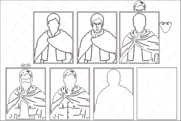 Erwin Smith (Attack on Titan) Layered Design for cutting