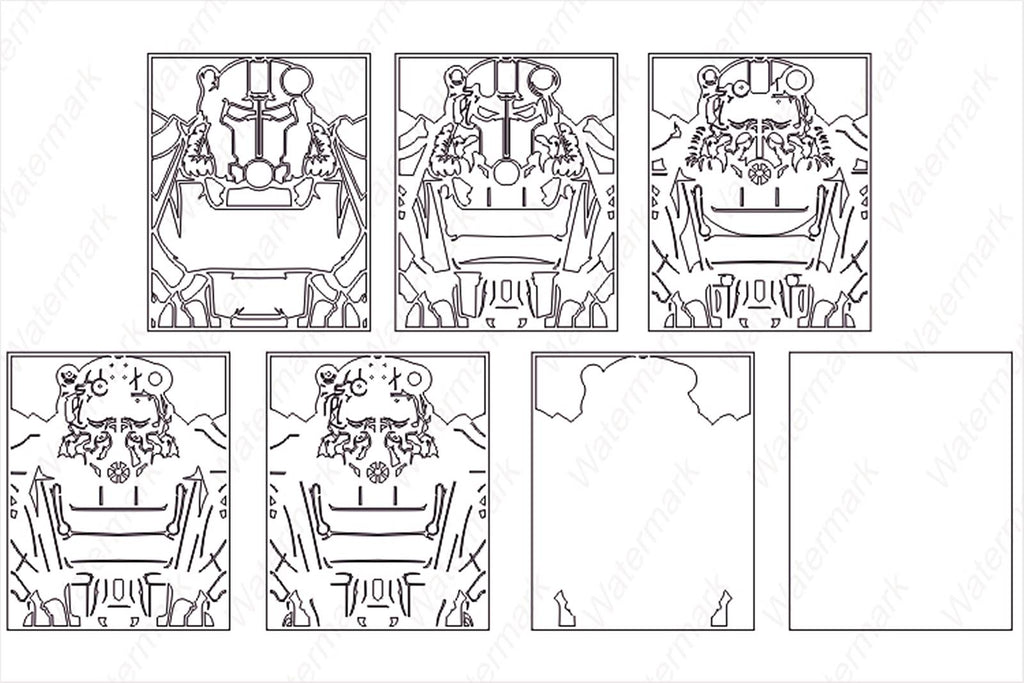 Fallout Power Armor Layered Design for cutting LaserCraftum