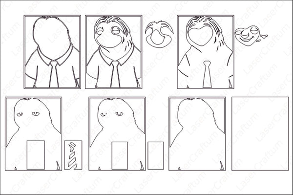 Flash Slothmore (Zootopia) Layered Design for cutting